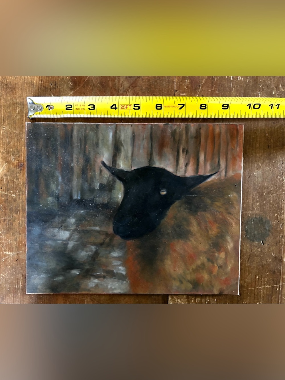 Original painting of a black-faced sheep. - Picture 2 of 4